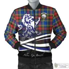 Bethune Tartan Bomber Jacket with Alba Gu Brath Regal Lion Emblem