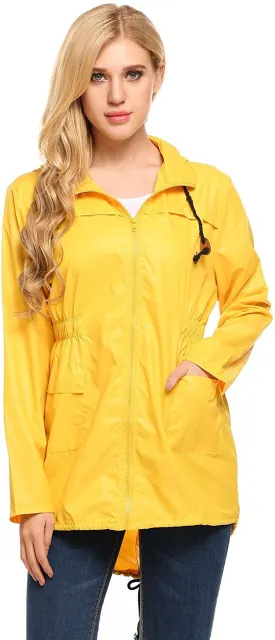 Beyove Women's Rain Jacket Waterproof Hooded Lightweight Active Outdoor Raincoats