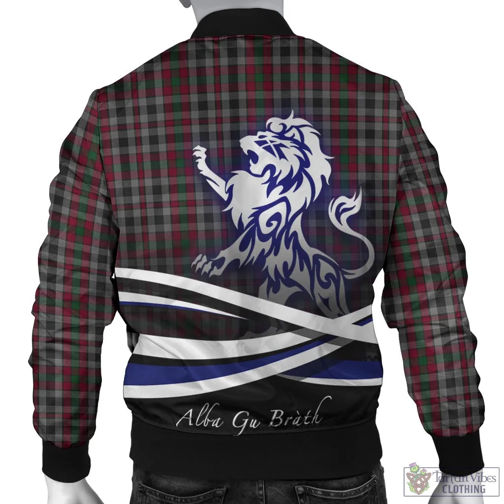 Borthwick Tartan Bomber Jacket with Alba Gu Brath Regal Lion Emblem