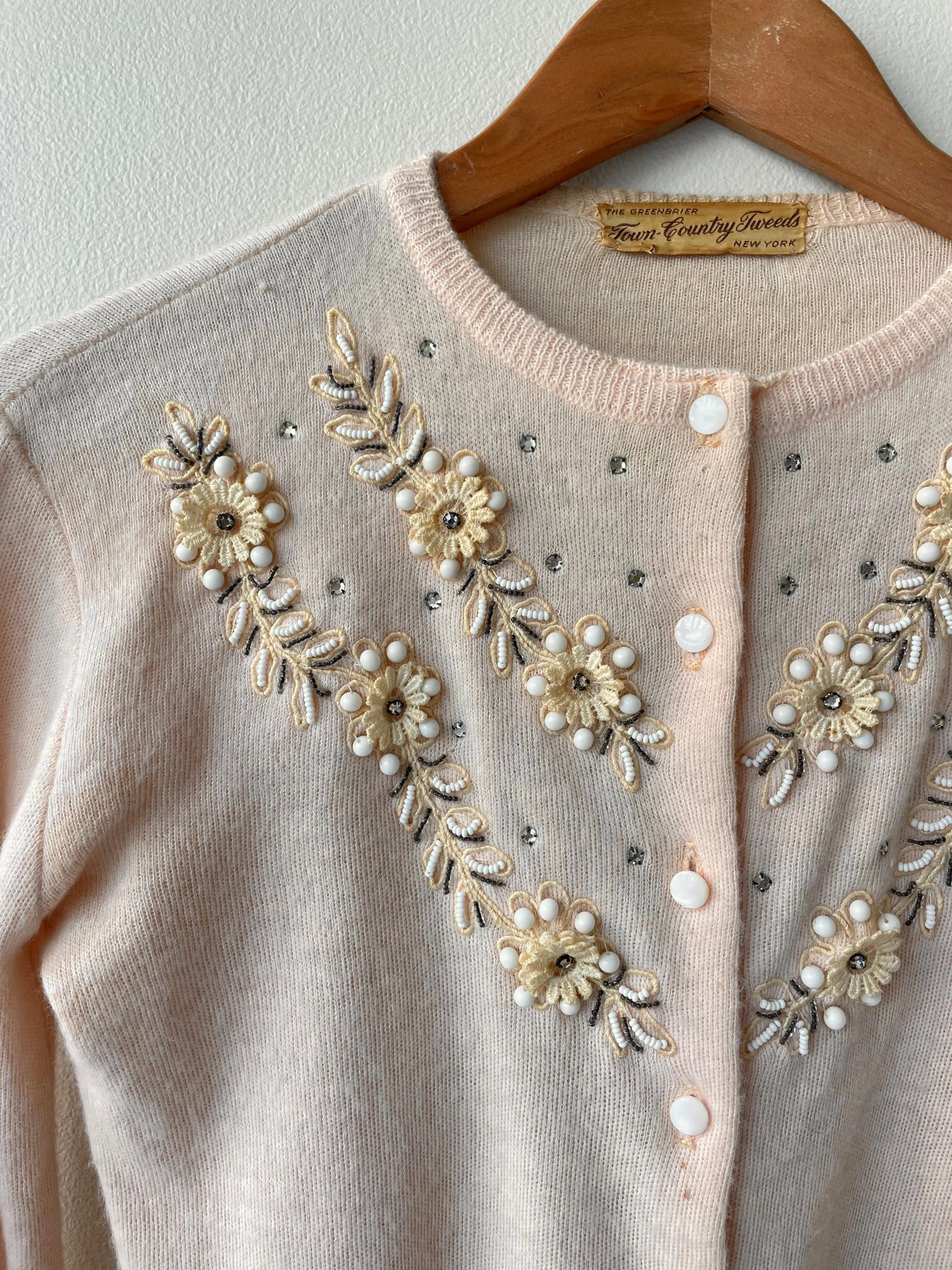 Cashmere Beaded Cardigan | 1950s