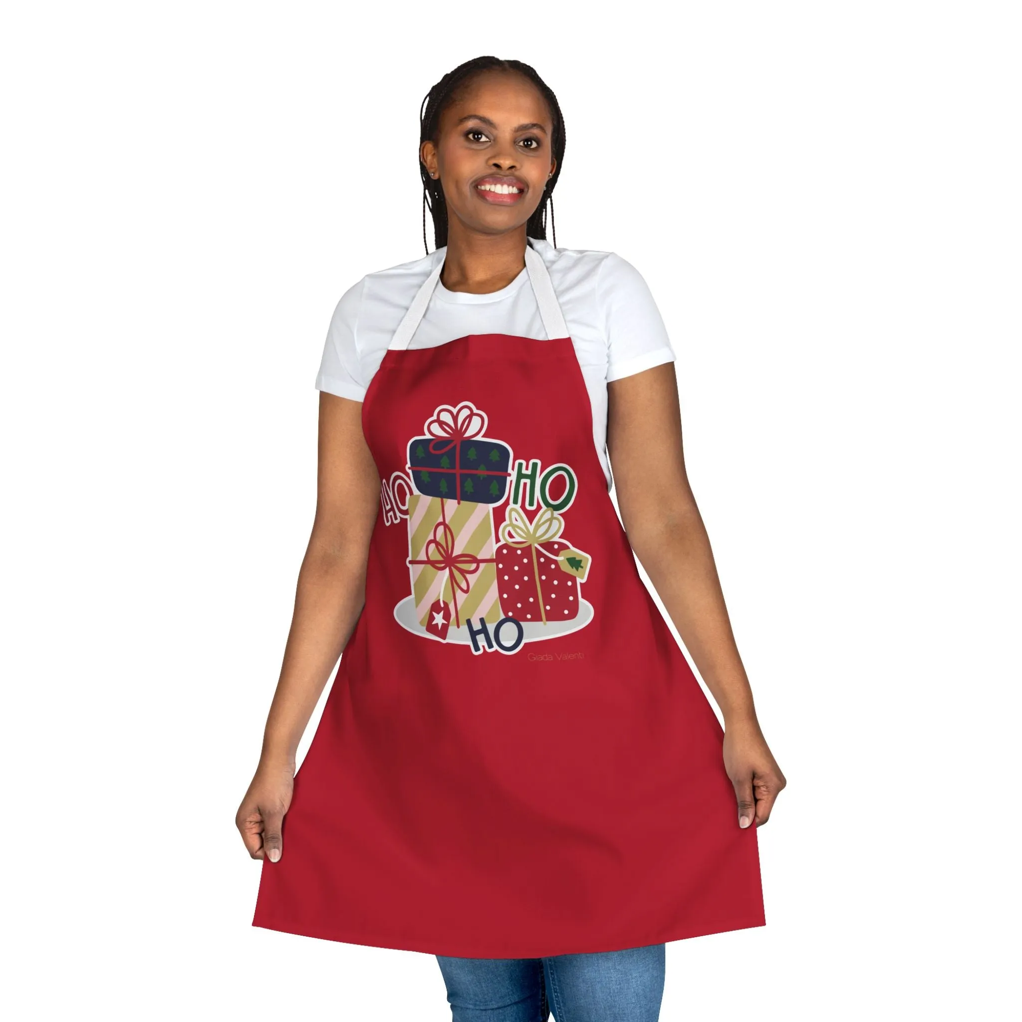 Christmas Presents Apron with Italian Design print | Red | Giada Valenti | Christmas Gift