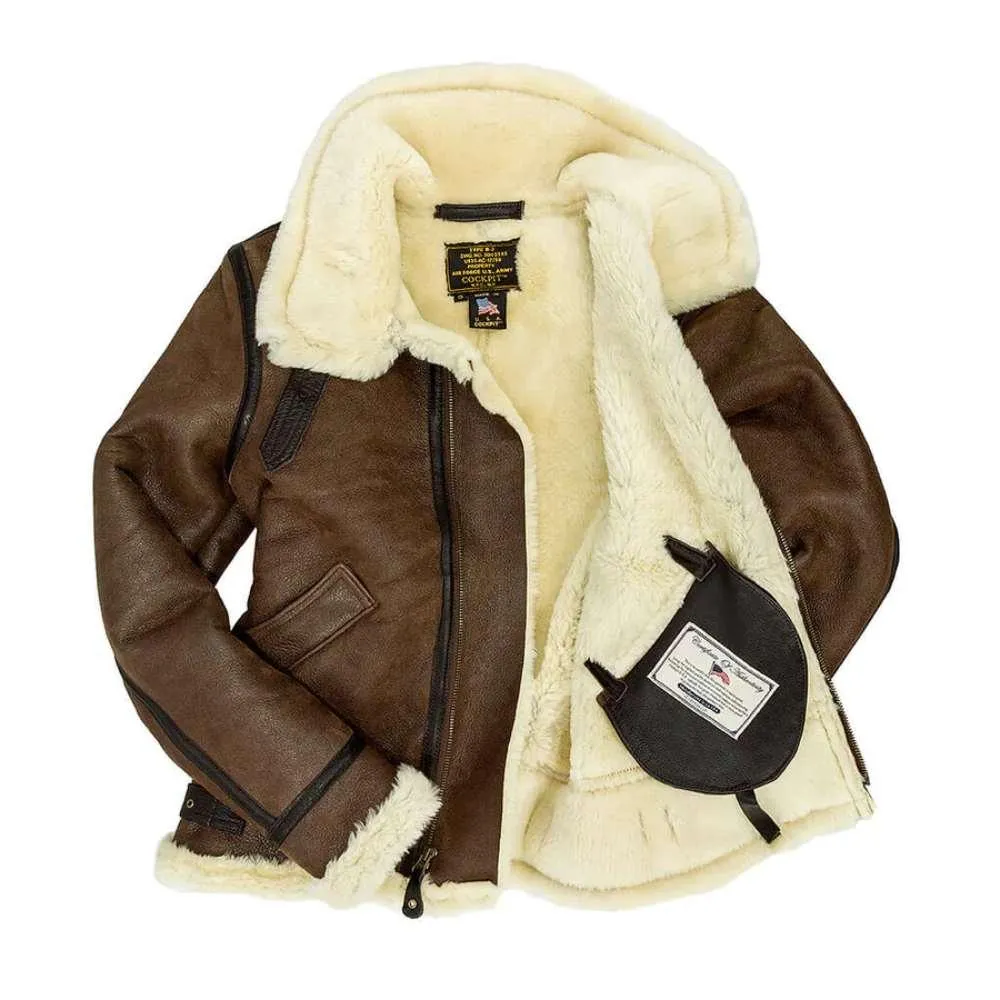 Cockpit USA Womens B-3 Sheepskin Bomber Jacket