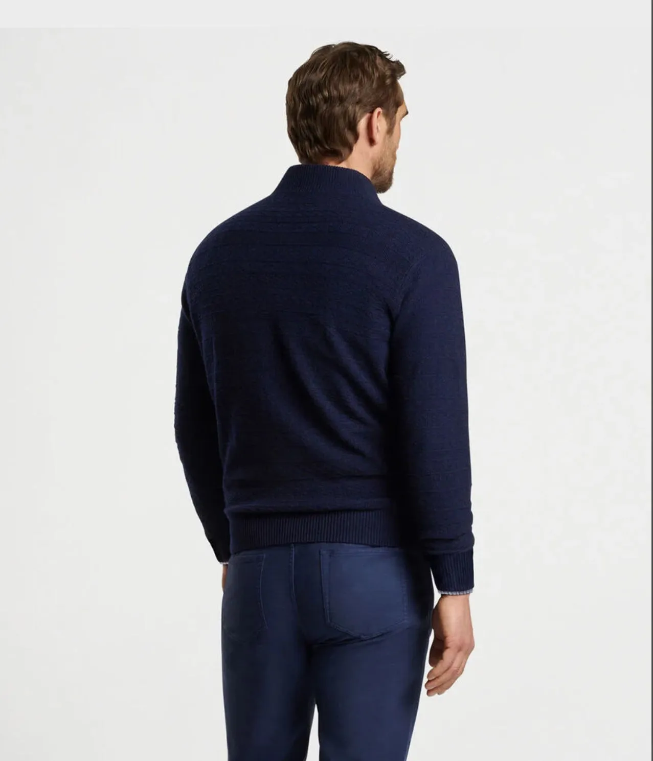 Crescent Quarter-Zip Sweater in Navy by Peter Millar