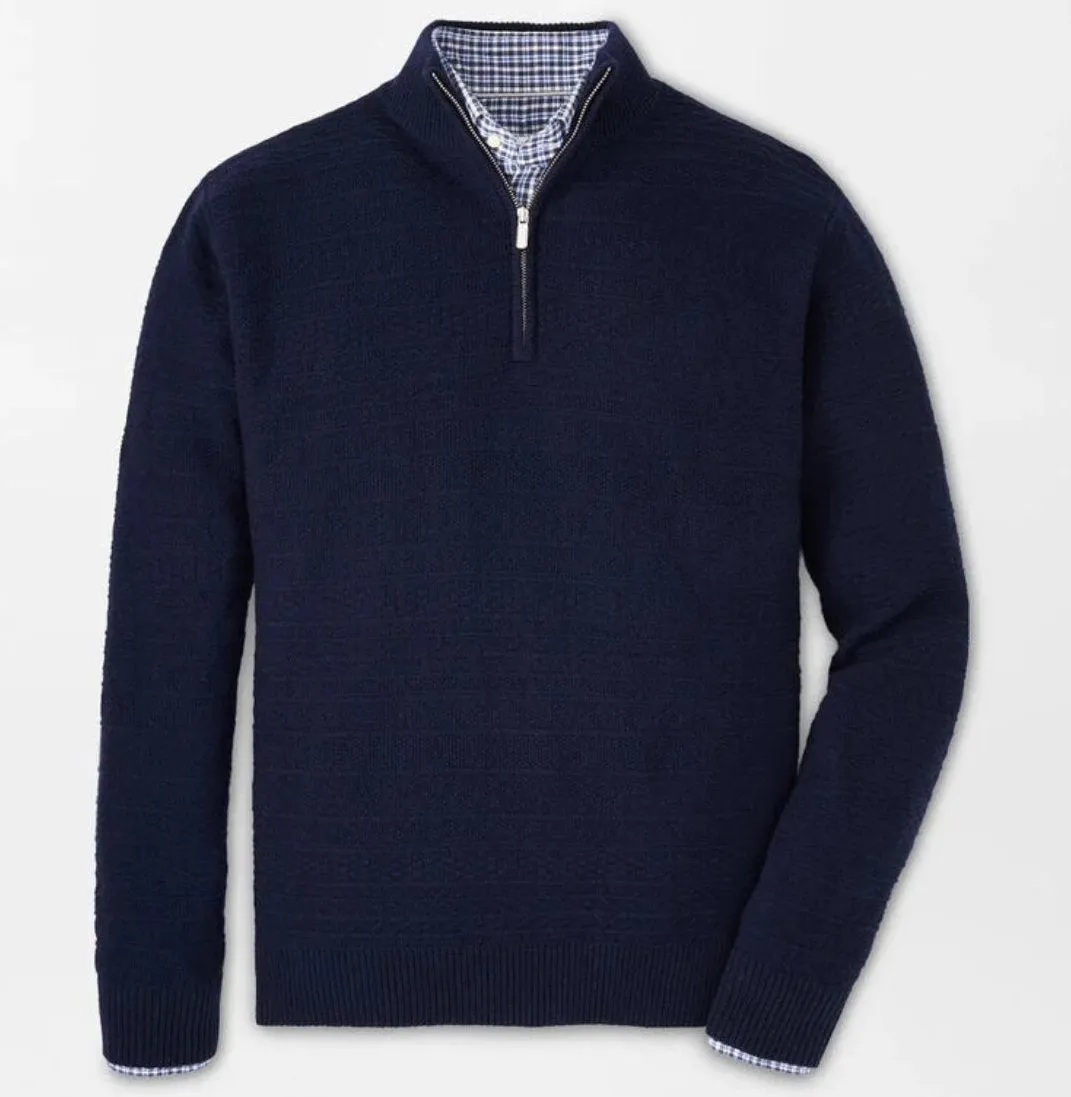 Crescent Quarter-Zip Sweater in Navy by Peter Millar