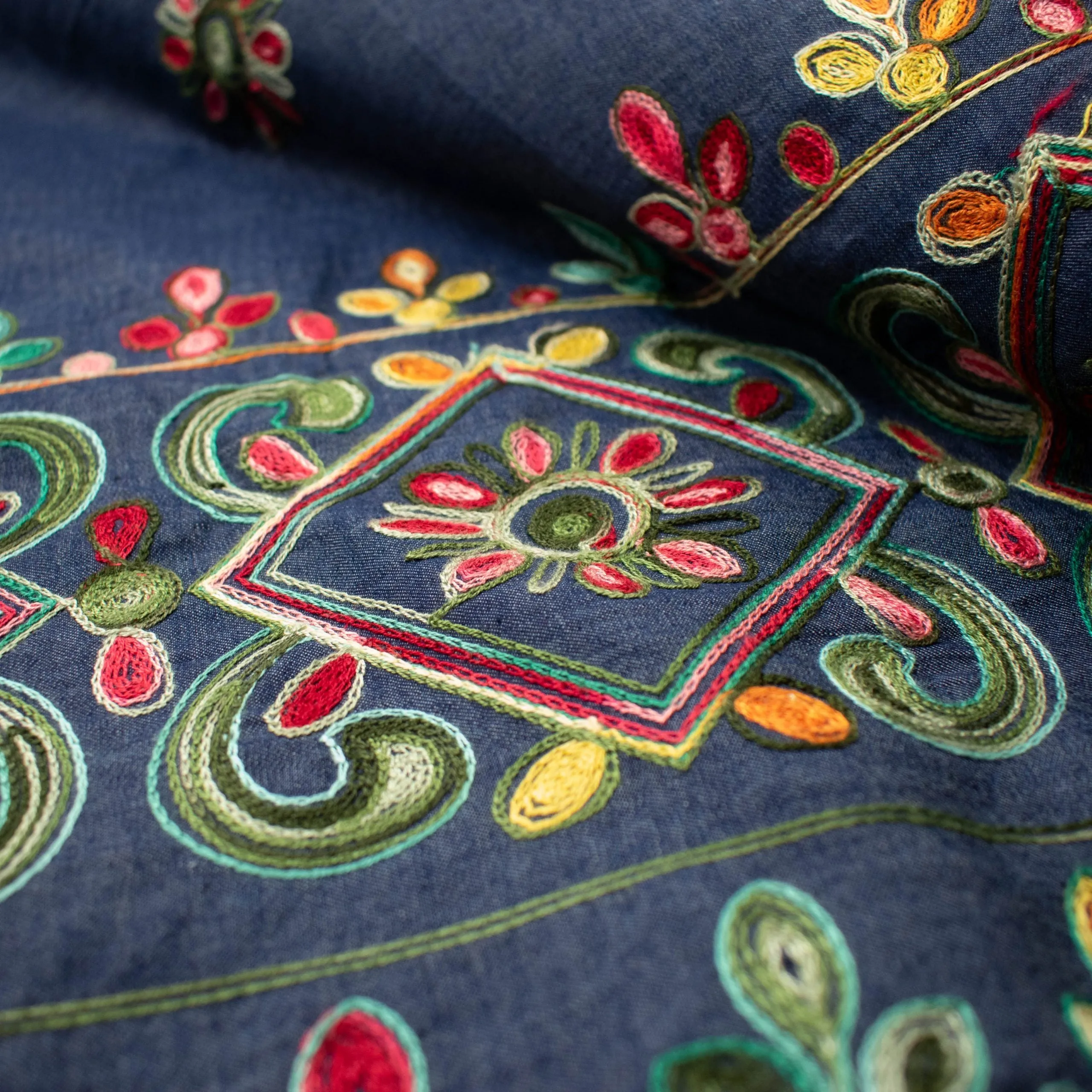 Embroidered Denim Design 375