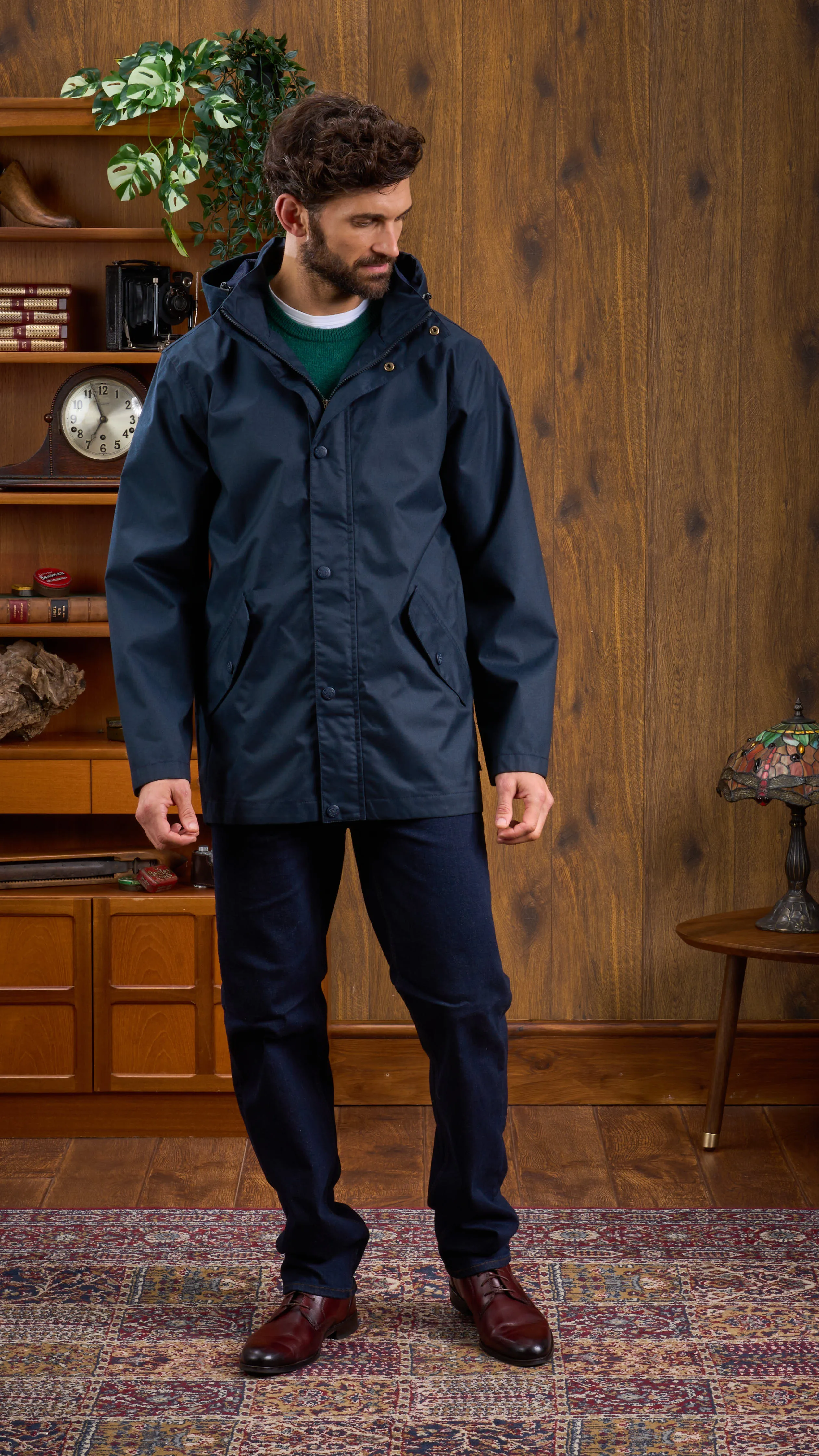 Fernley Men's Waterproof Parka In Navy