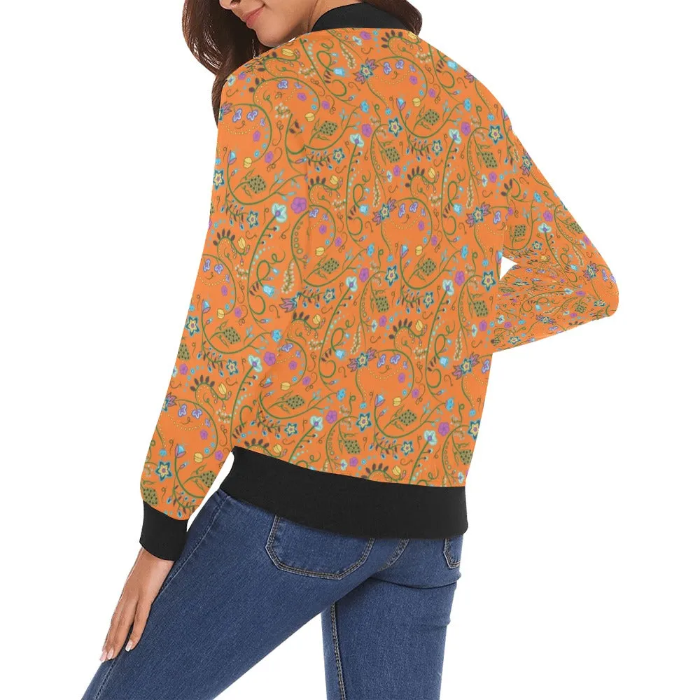 Fresh Fleur Carrot Bomber Jacket for Women