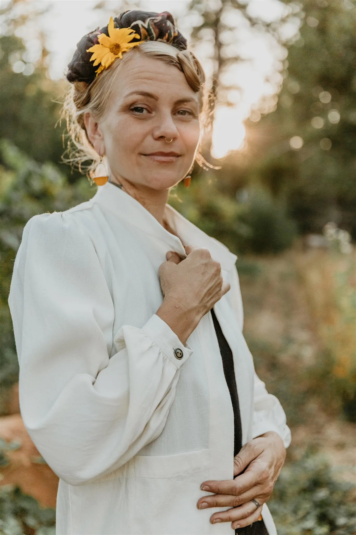 Jane Jacket in Textured White