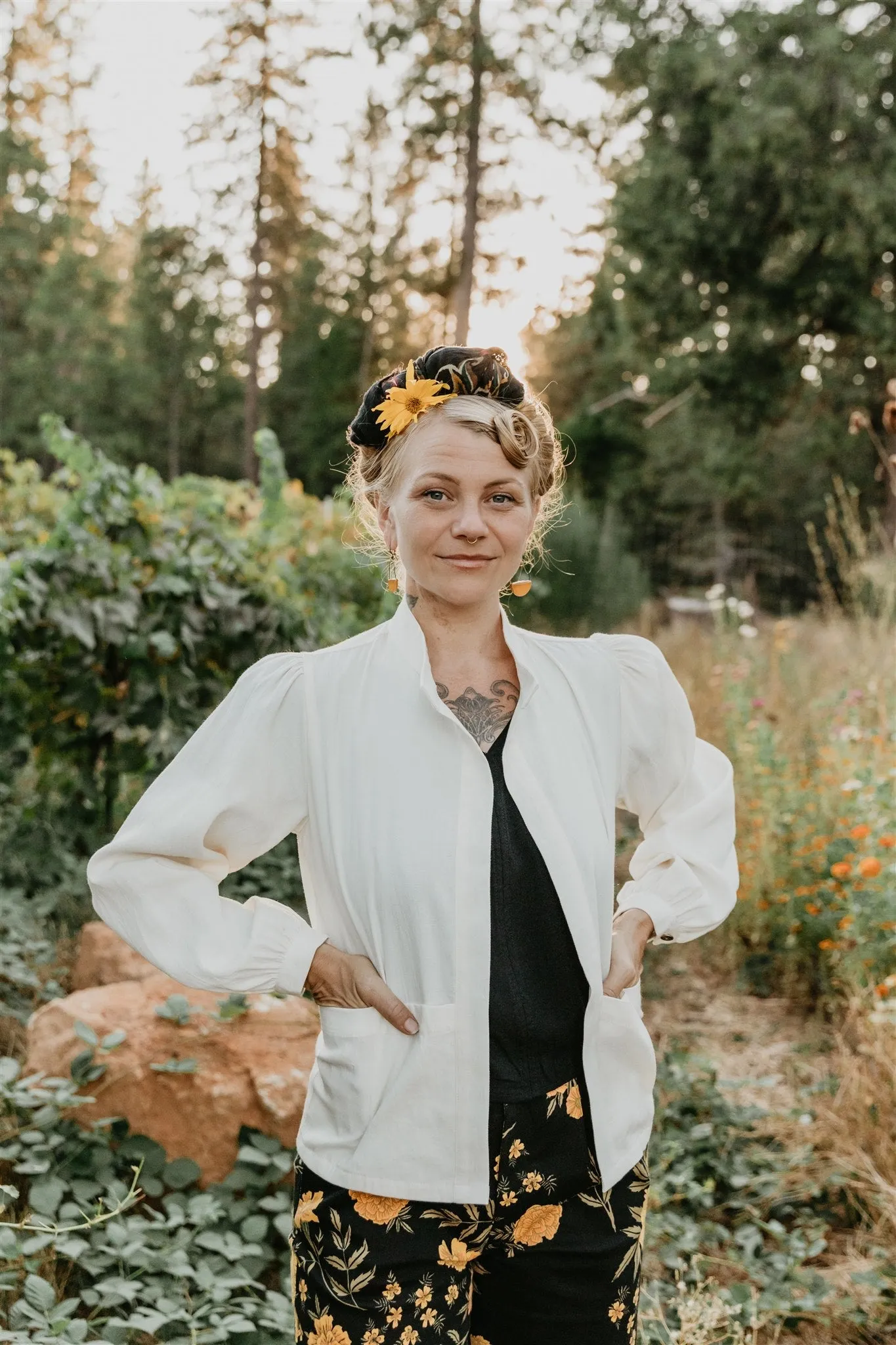 Jane Jacket in Textured White