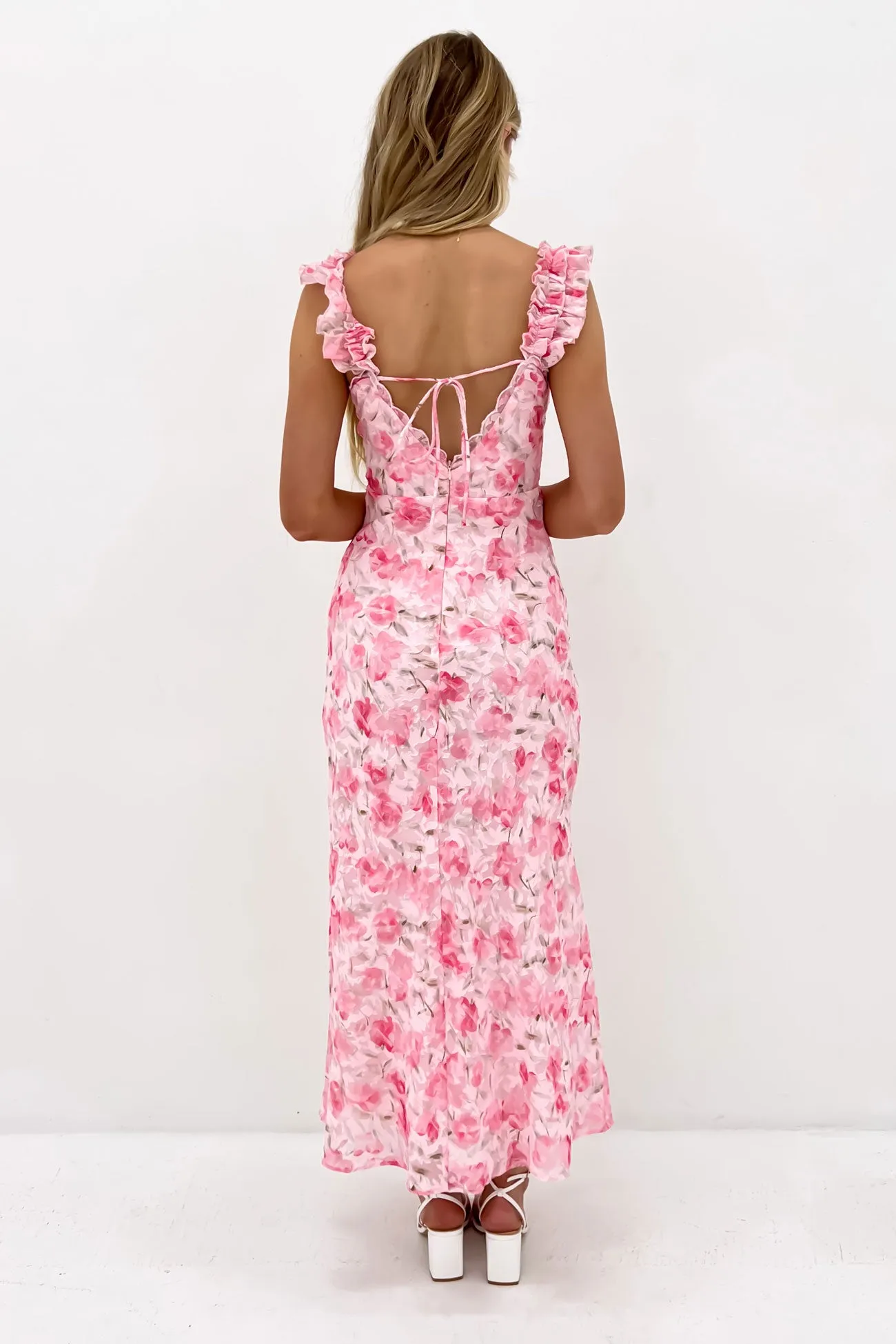 Javier Maxi Dress Pink Rose