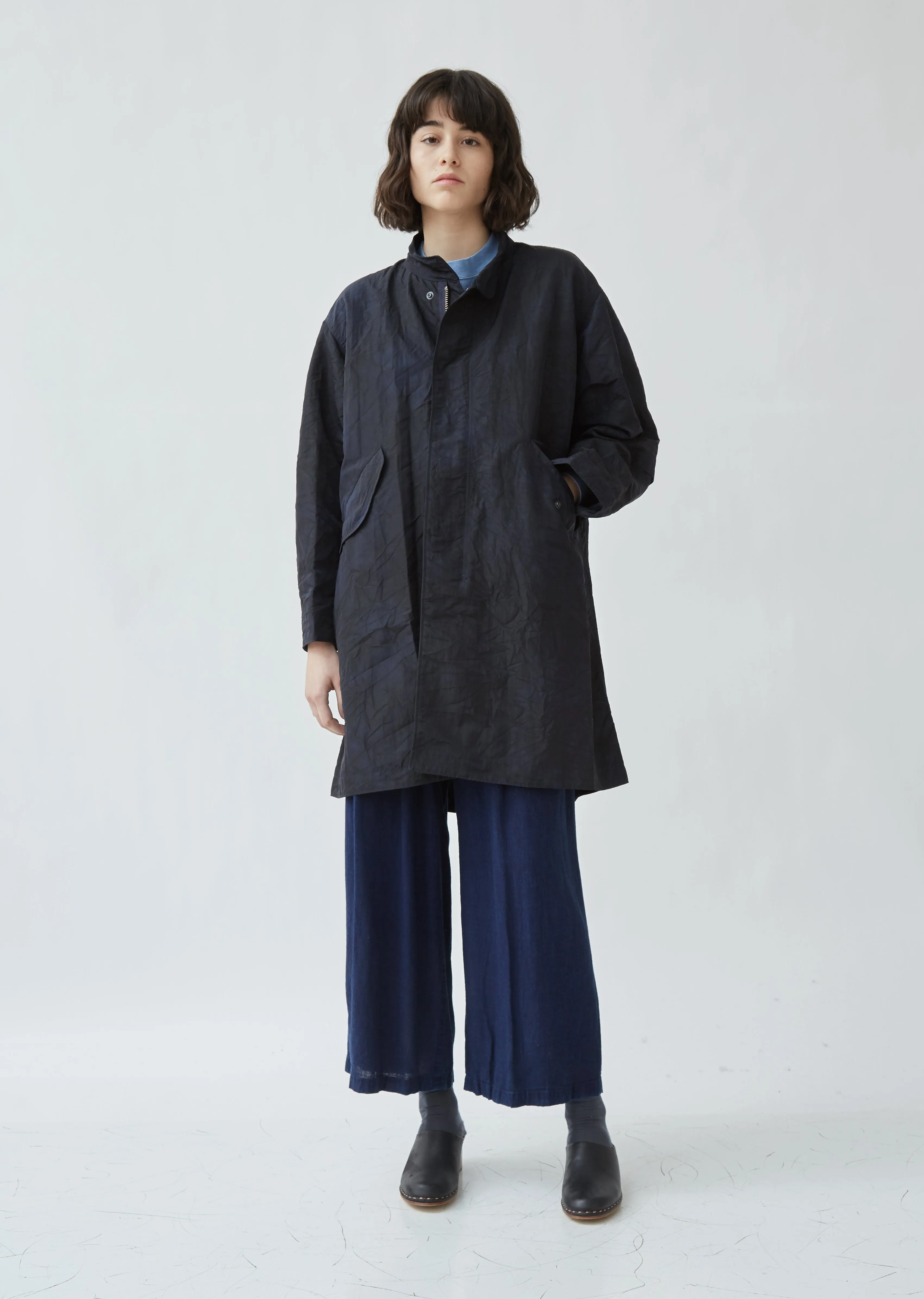 Kagozome Nylon Oxford Fishtail Coat