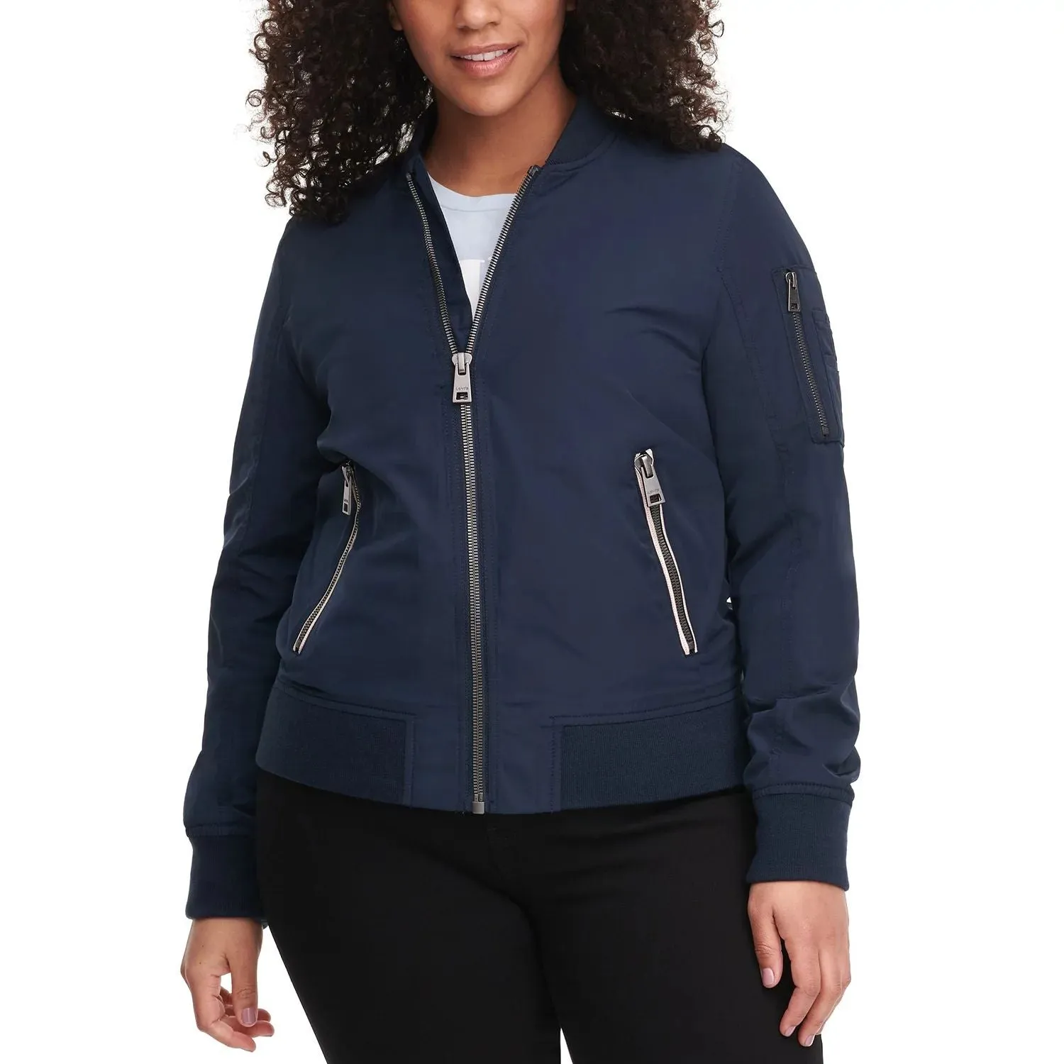 Levi's Newport Plus Size Classic Bomber Jacket, Navy