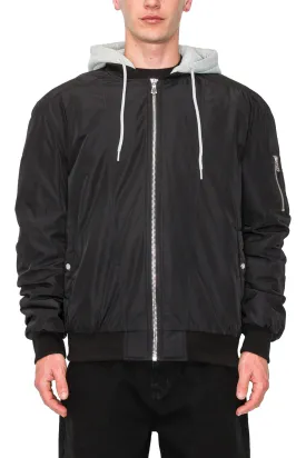 Men's Oversized Hooded Bomber Jacket