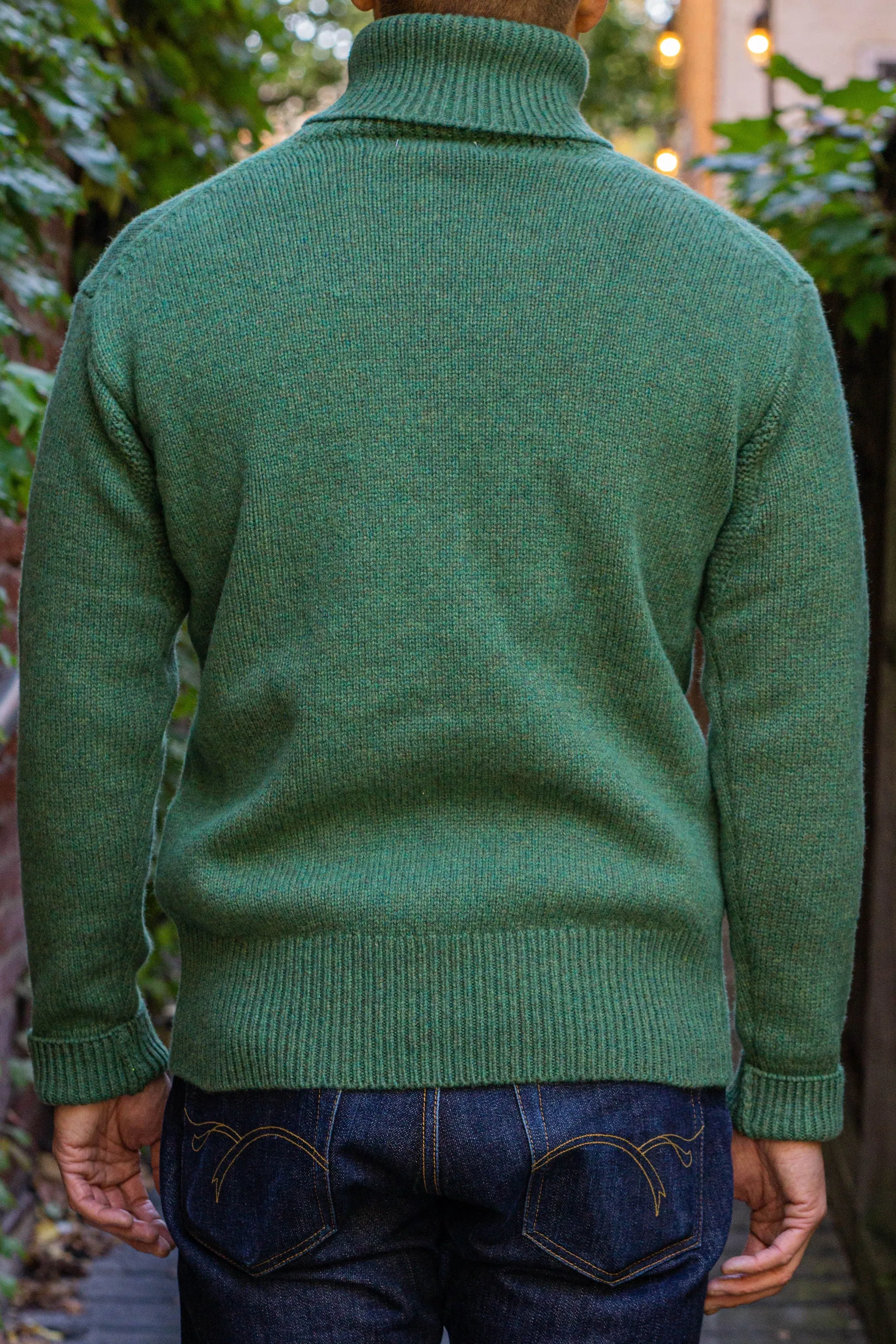 Merz b. Schwanen LOCT01 Turtleneck Pullover Merino Cashmere Blend - Moss