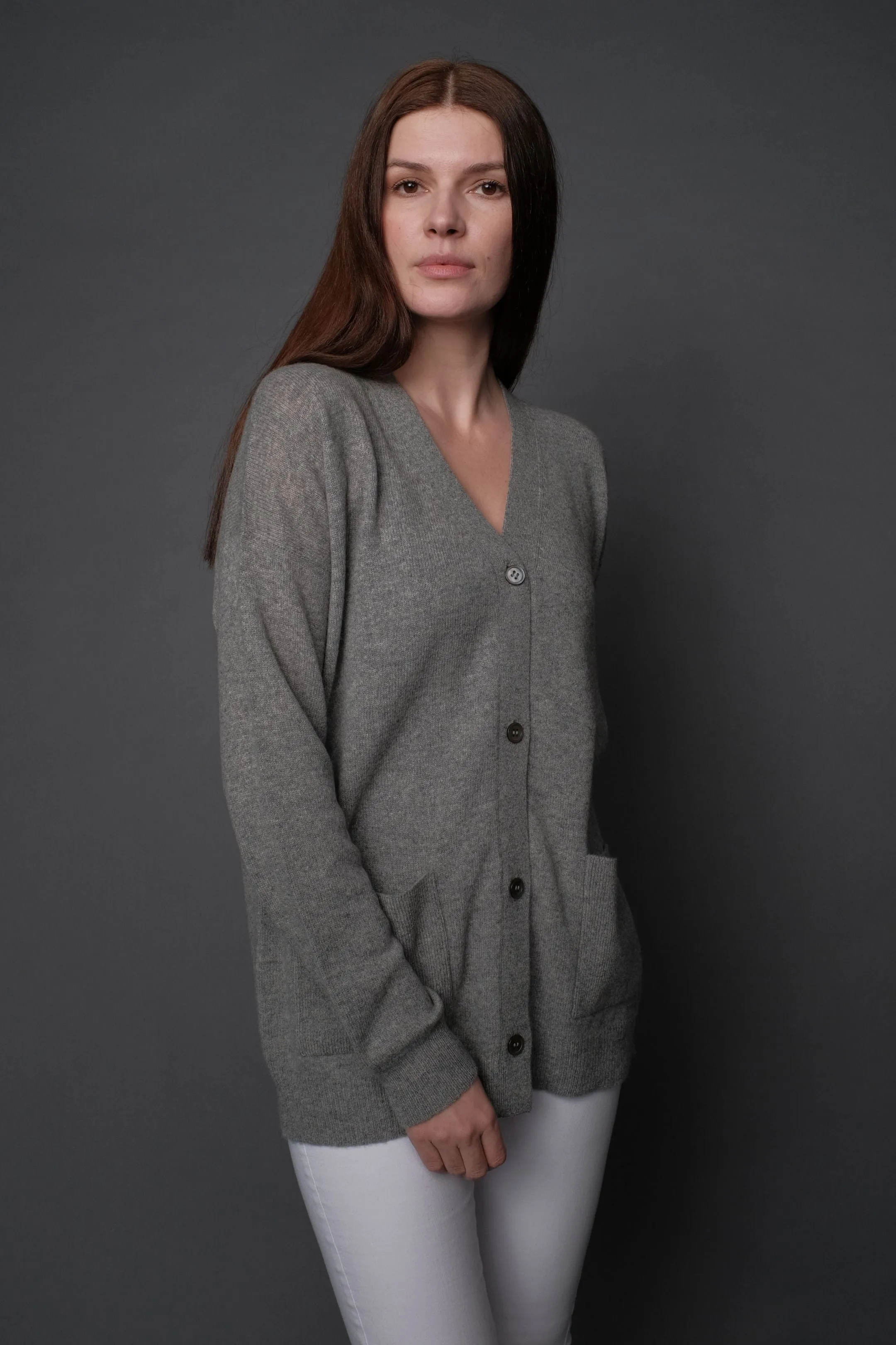 MORAY CASHMERE~ Boyfriend cardigan- Isla