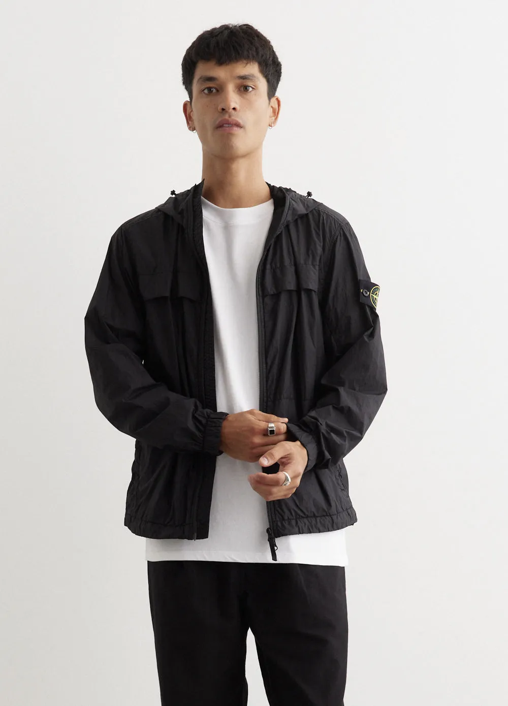 Nylon Rep Hooded Jacket