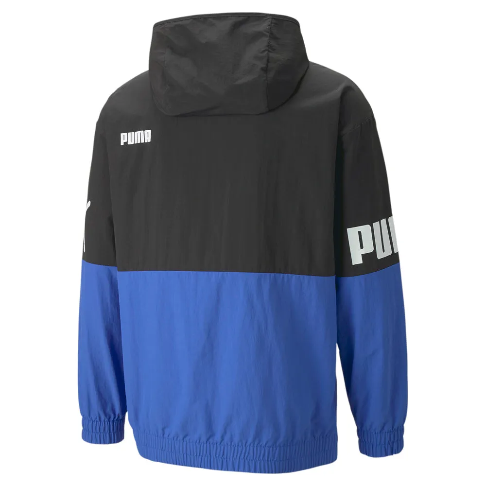 Power Hooded Half Zip Windbreaker