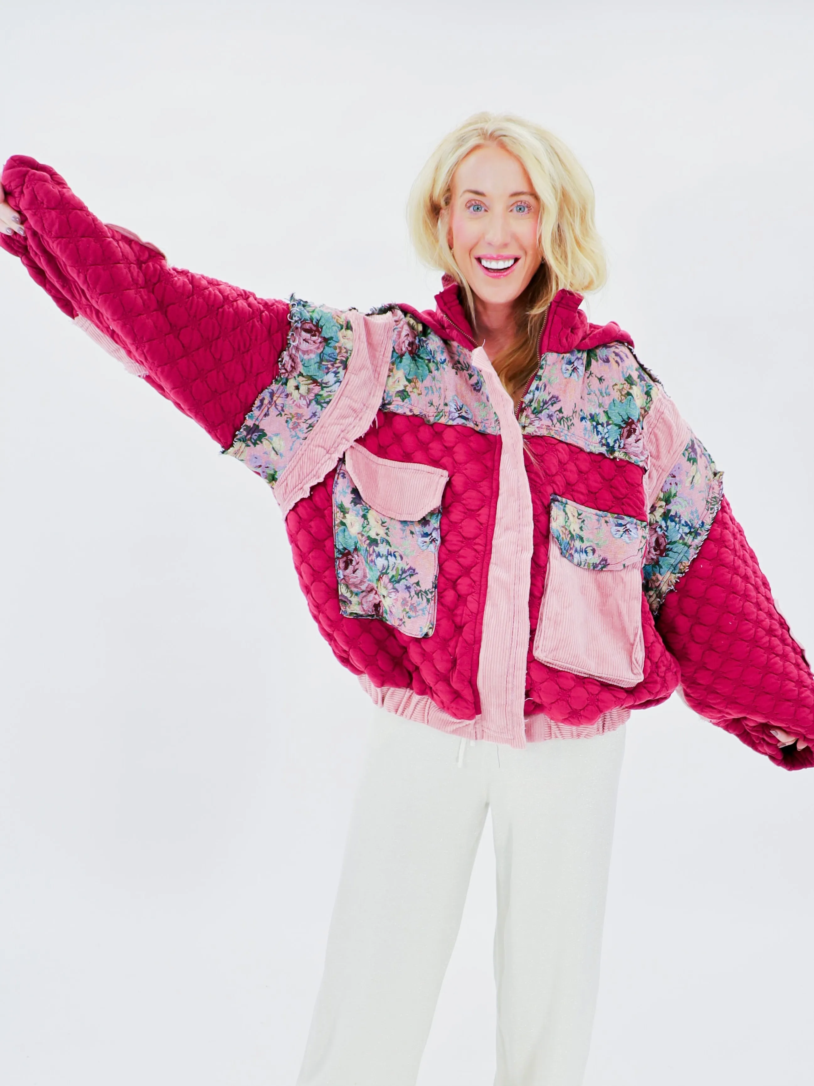 Quinn's Quilted Floral Jacket