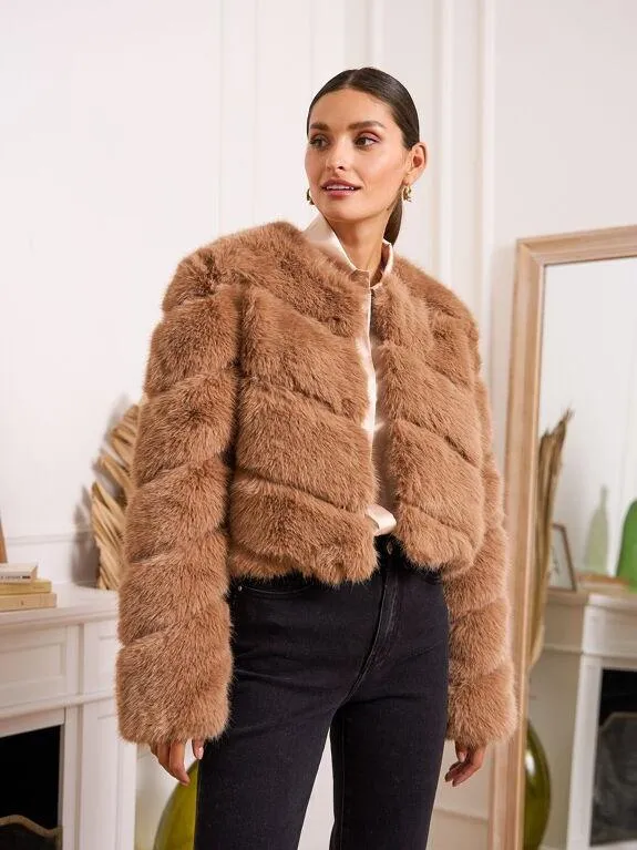 Short Faux Fur Jacket