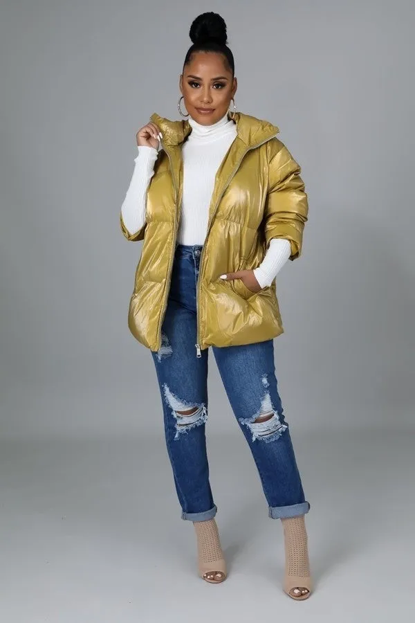 Still Hot Yellow Bomber Jacket