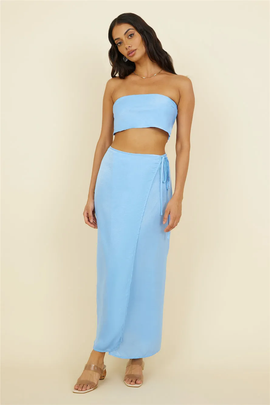 The Right Place Maxi Skirt Blue