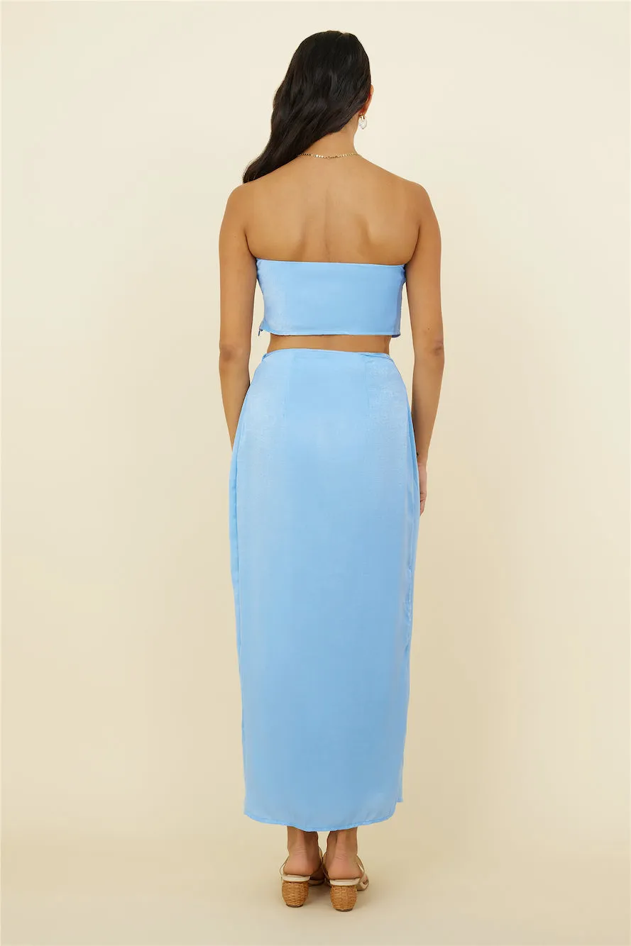 The Right Place Maxi Skirt Blue