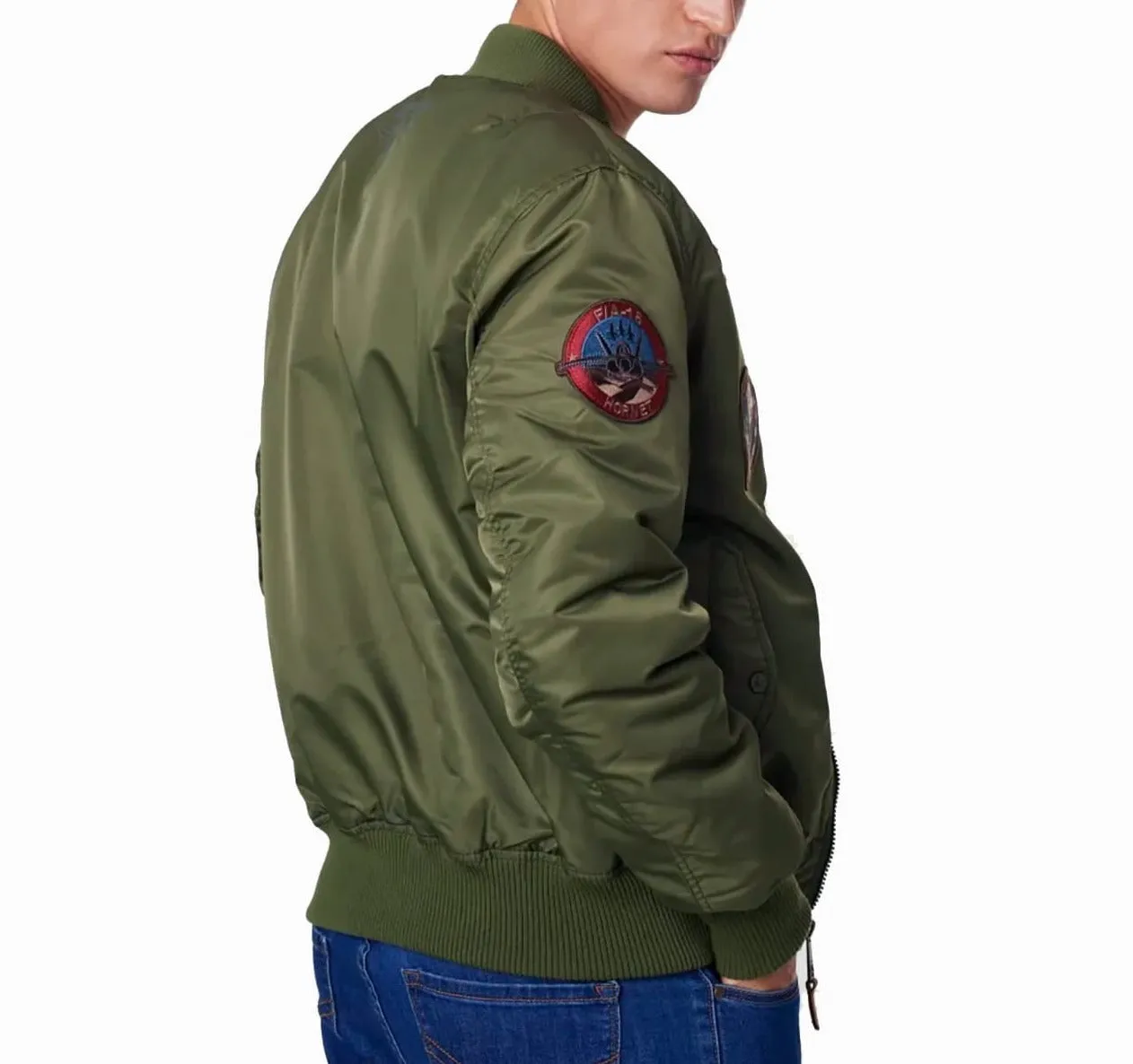 Top Gun Bomber Jacket With Patches