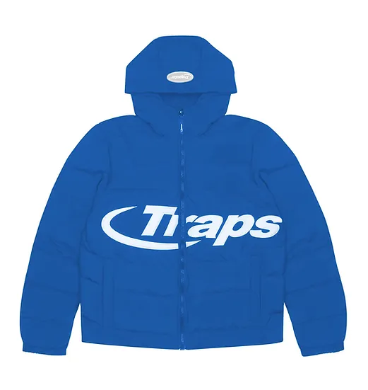 Trapstar Hyperdrive Hooded Puffer Jacket Blue