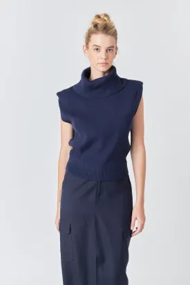 Turtleneck Sleeveless Sweater