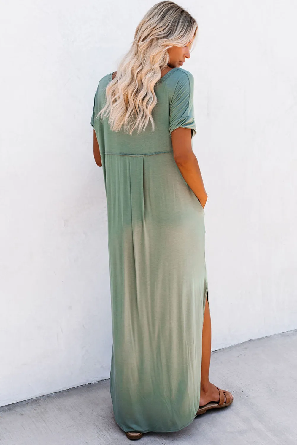 Women Splits Maxi T-shirt Dress