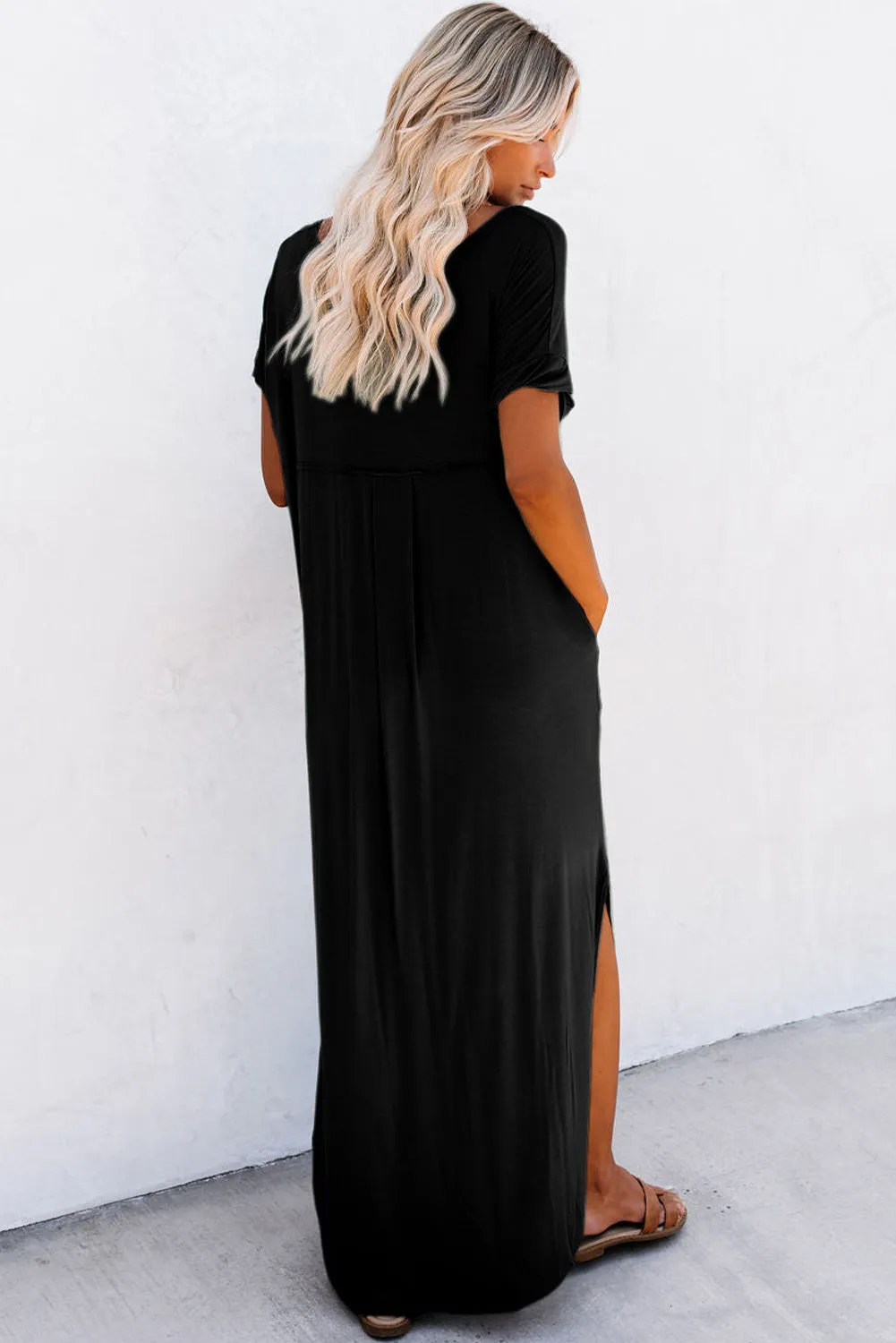 Women Splits Maxi T-shirt Dress