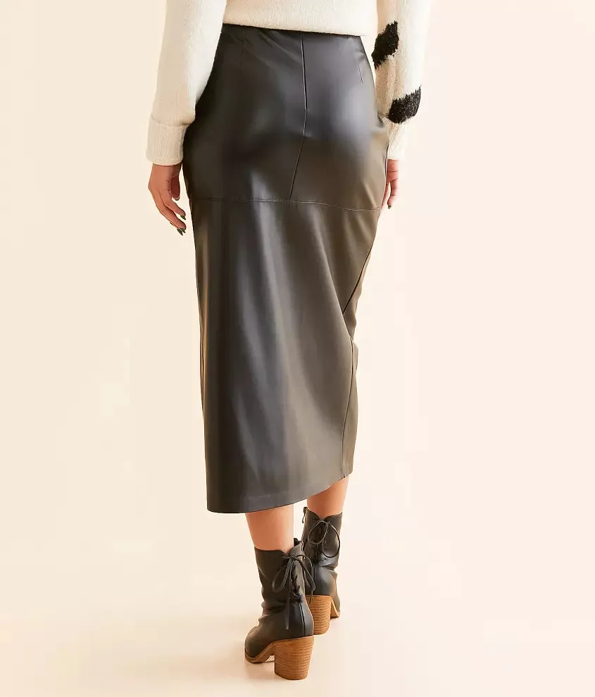 Z SUPPLY - METROPOLITAN LEATHER MIDI SKIRT